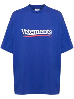 Vetements: Синяя футболка 