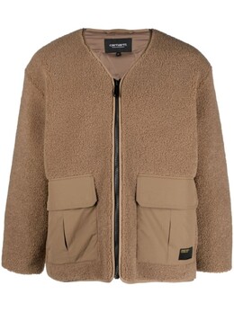 Carhartt WIP: Коричневый пуховик 