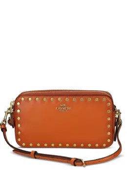 Coach: Коричневая сумка через плечо 