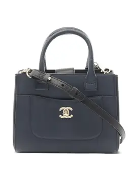 CHANEL Pre-Owned: Голубая сумка-шоппер 