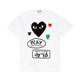 Comme Des Garçons Play: Белая футболка 
