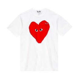Comme Des Garçons Play: Белая футболка  Heart