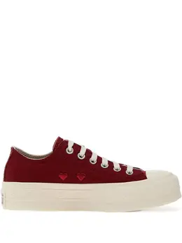 Converse: Бордовые кроссовки  Chuck Taylor All Star Lift