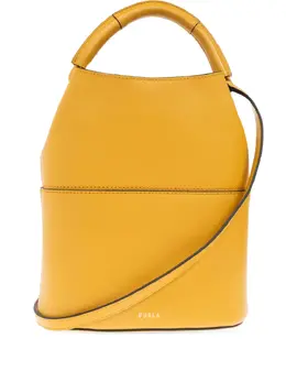 Furla: Жёлтая сумка-шоппер 