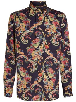 Etro: Синяя рубашка 