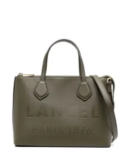 Lancel: Зелёная сумка-шоппер 
