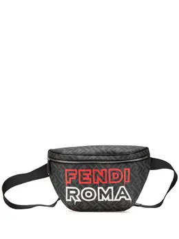 Fendi Pre-Owned: Чёрная поясная сумка 