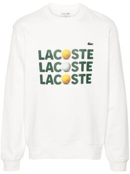 Lacoste: Белая толстовка 