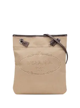 Prada Pre-Owned: Коричневая сумка через плечо 
