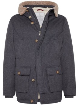 Brunello Cucinelli: Пуховик из шерсти 