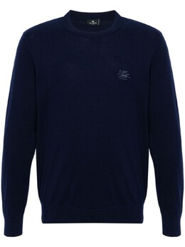 Etro: Синий свитер  Pegaso