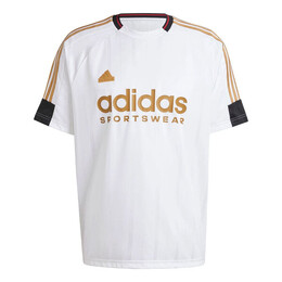 Adidas: Белая футболка  Tiro