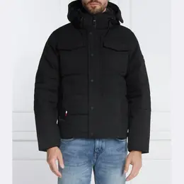Tommy Hilfiger: Чёрная куртка  Rockie