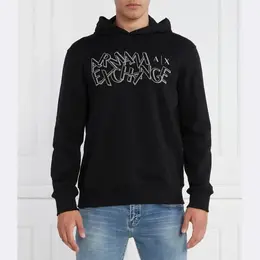 Armani Exchange: Чёрная толстовка 