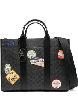 Coach: Чёрная сумка-шоппер 