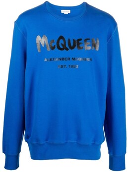 Alexander McQueen: Синяя толстовка  McQueen Graffiti