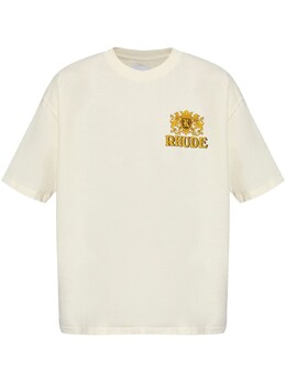 Rhude: Бежевая футболка 