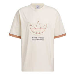 Adidas: Бежевая футболка  X