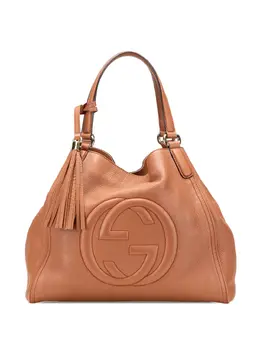 Gucci Pre-Owned: Коричневая сумка-шоппер 