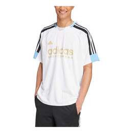 Adidas: Белая футболка  Tiro