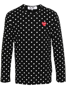 Comme Des Garçons Play: Футболка в горошек 