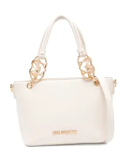 Love Moschino: Белая сумка-шоппер 