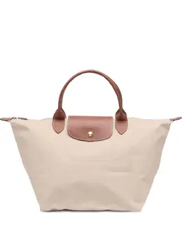 Longchamp: Бежевая сумка-шоппер  Le Pliage Original
