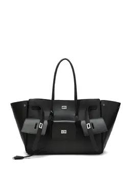 Balenciaga: Чёрная сумка-шоппер 