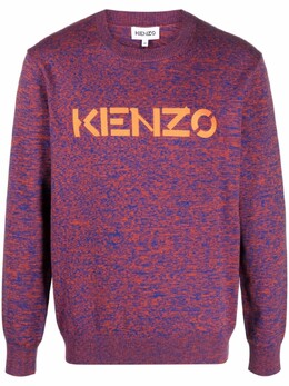 Kenzo: Фиолетовый свитер 