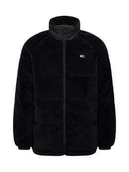 Tommy Hilfiger: Чёрная куртка  Tommy Jeans