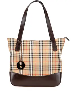 Burberry Pre-Owned: Коричневая сумка-шоппер 