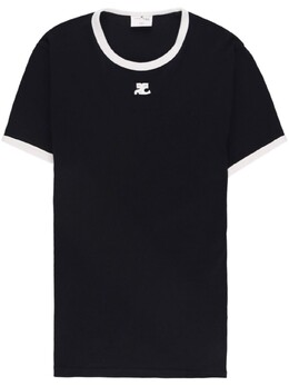 Courreges: Чёрная футболка 