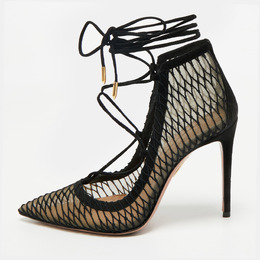 Aquazzura: Чёрные ботинки 