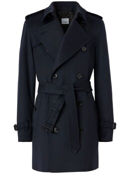 Burberry: Синий плащ 