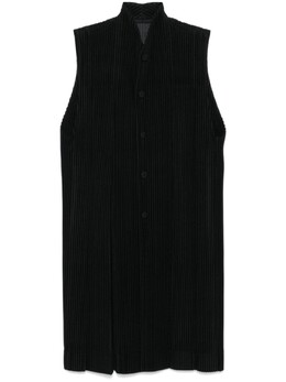 Homme Plissé Issey Miyake: Чёрный жилет 
