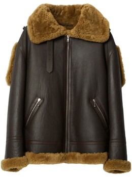 Burberry: Коричневая дублёнка 