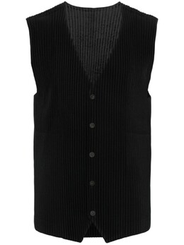 Homme Plissé Issey Miyake: Чёрный жилет 