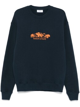 Maison Kitsuné: Синяя толстовка 