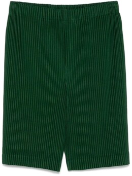 Homme Plissé Issey Miyake: Зелёные шорты 