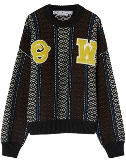 Off-White: Синий свитер 
