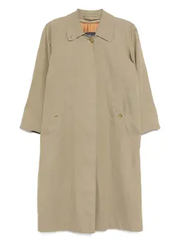 Burberry Pre-Owned: Плащ цвета хаки 