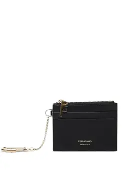 Ferragamo: Чёрный картхолдер 