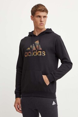 Adidas: Чёрная толстовка 