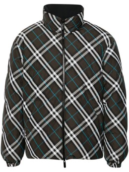 Burberry: Пуховик  Vintage Check в клетку