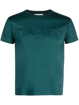 Lanvin: Зелёная футболка 