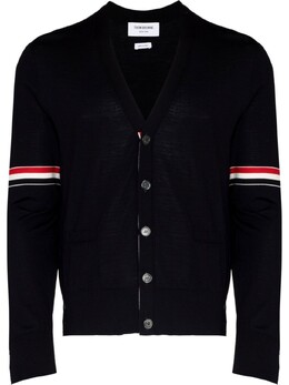 Thom Browne: Чёрный кардиган  RWB