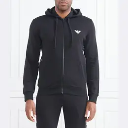 Emporio Armani: Чёрная толстовка 
