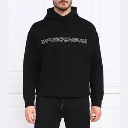 Emporio Armani: Чёрная толстовка 