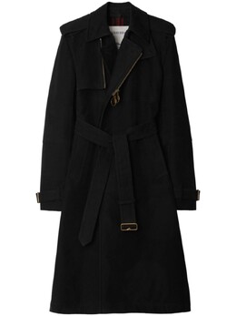 Burberry: Плащ с поясом 