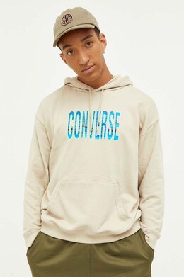 Converse: Бежевая толстовка 